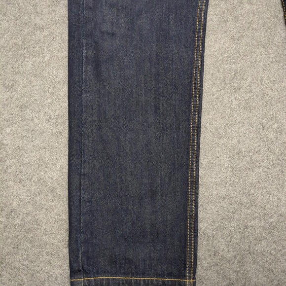 Levis 505 Regular Fit Jeans Mens W34 L34 Dark Wash Denim Pants - Picture 3 of 13
